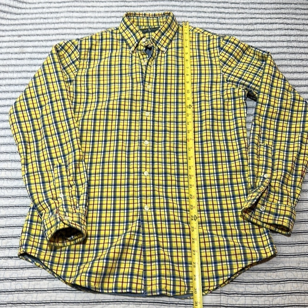 😊Ralph Lauren Men's Multi Color Double Lined Plaid Button-Down Shirt M - Picture 4 of 16